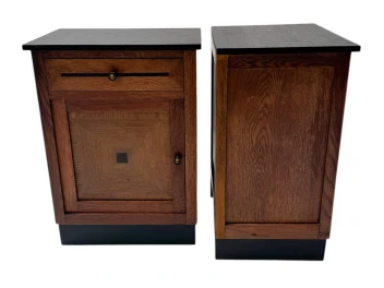 Two Art Deco Modernist Nightstands or Bedside Tables, 1920s
